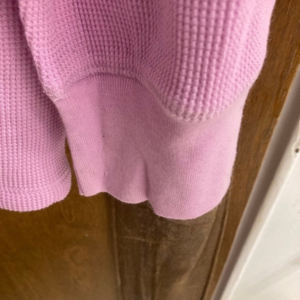 Lands and soft pink waffle knit long sleeve shirt - Picture 6 of 8
